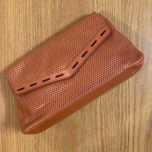 Rebecca Minkoff Brown Perforated Clutch